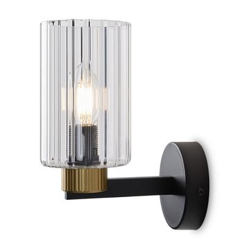 Бра 1*E14 FR2051WL-01BBS1 черный/латунь Classic Ombre Freya