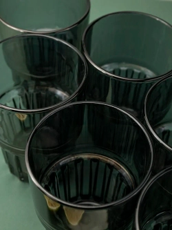 Набор универсальных бокалов, 340 мл. 6 шт. черные