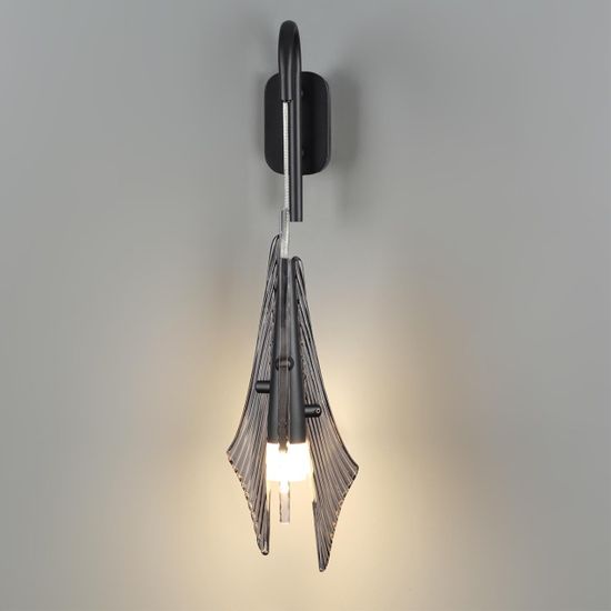 5442/6WL L-VISION ODL_EX26 черный/дымчатый/металл/стекло/акрил Бра LED 6W 3000K 633Лм AFALINA