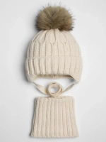 Шапка зимняя детская на завязках и снуд