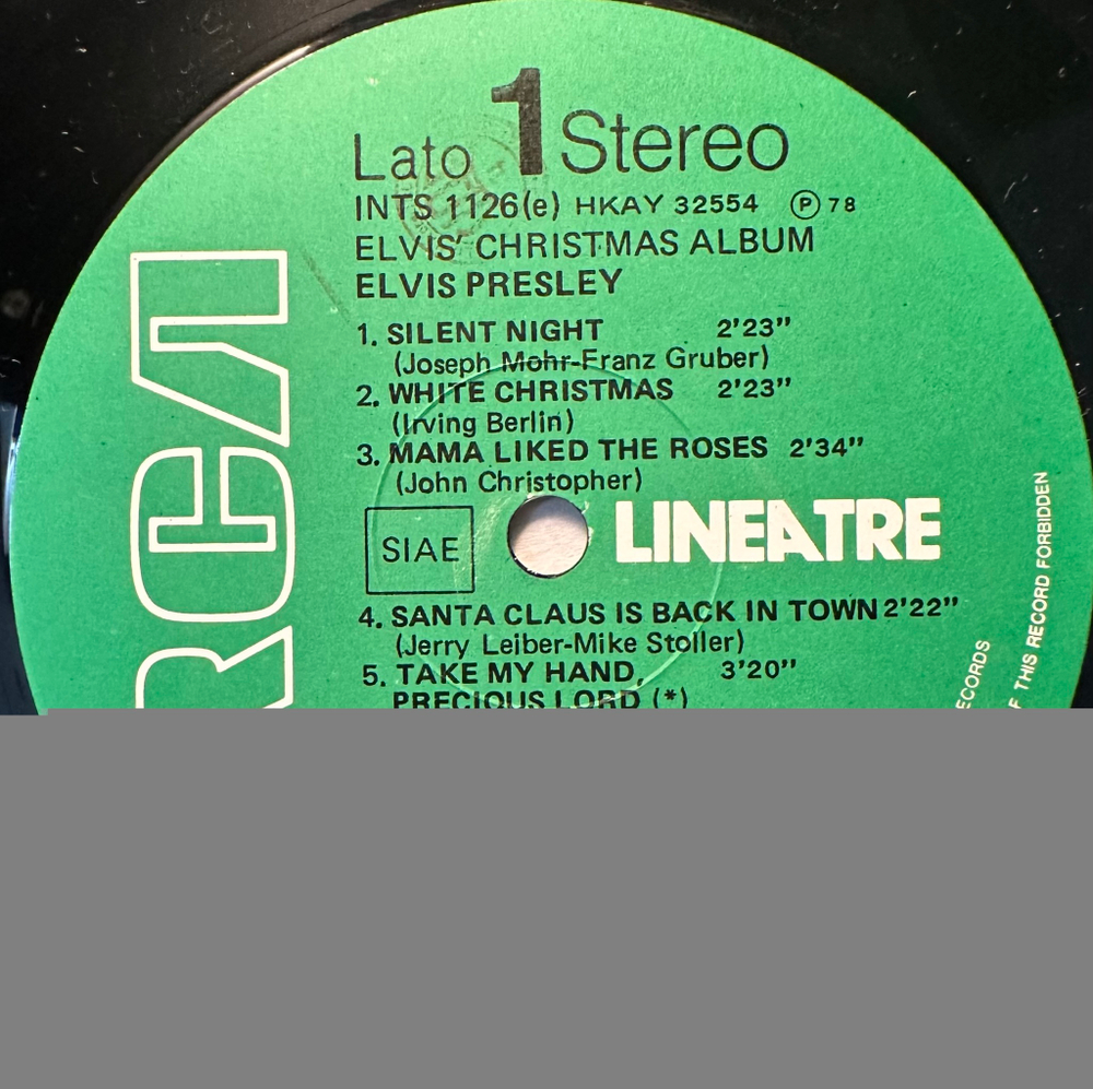 Elvis Presley - Elvis' Christmas Album (Италия 1978г.)
