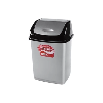 Урна для мусора Фантазия 18 л черн. серебр. (уп12шт)