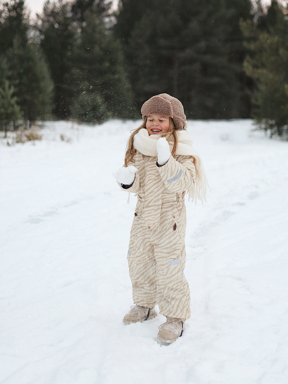 Комбинезон мембранный Mjölk Зебра, утеплитель 200гр/м2, уценка