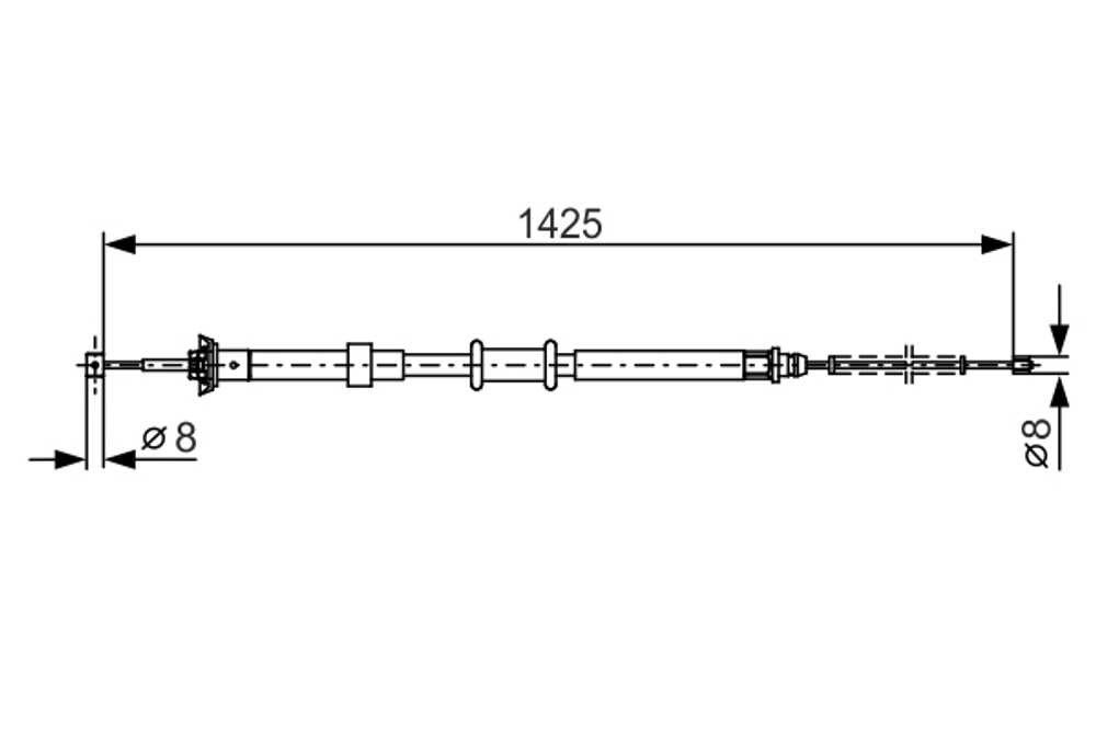 BOSCH - 1987482200-BOC - Cable Pull, parking brake