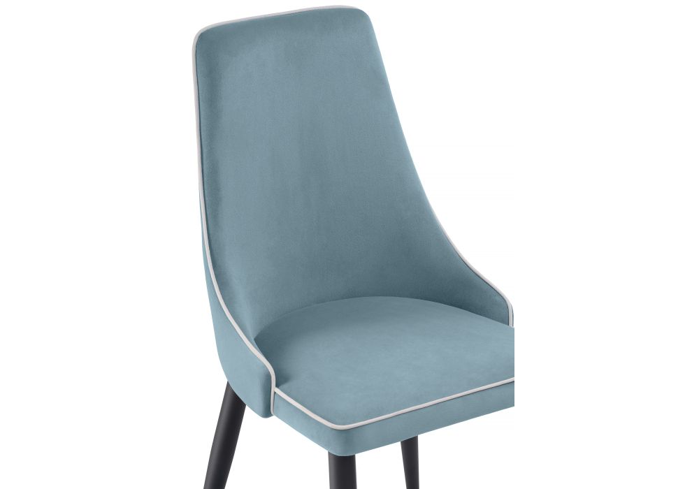 Стул на металлокаркасе Kora 1 light blue / white / black