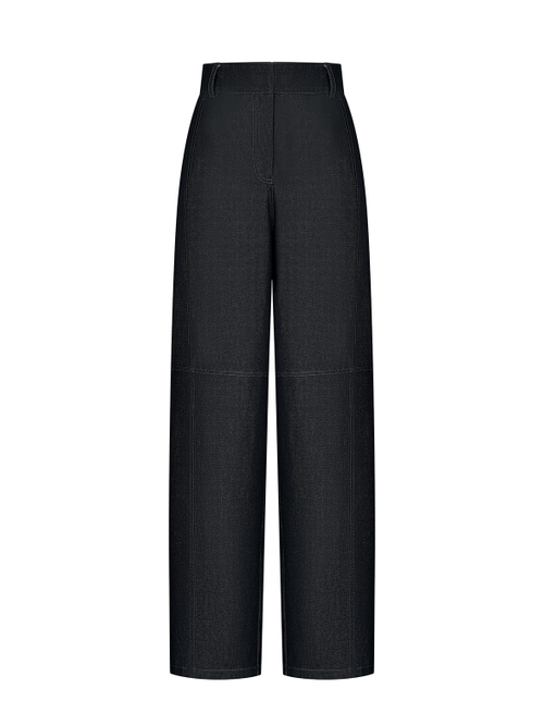 Брюки карго из денима с отстрочками