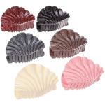 Заколка - краб для волос «AKS - MANTANA», микс 6 цветов, ракушка, 8*5см