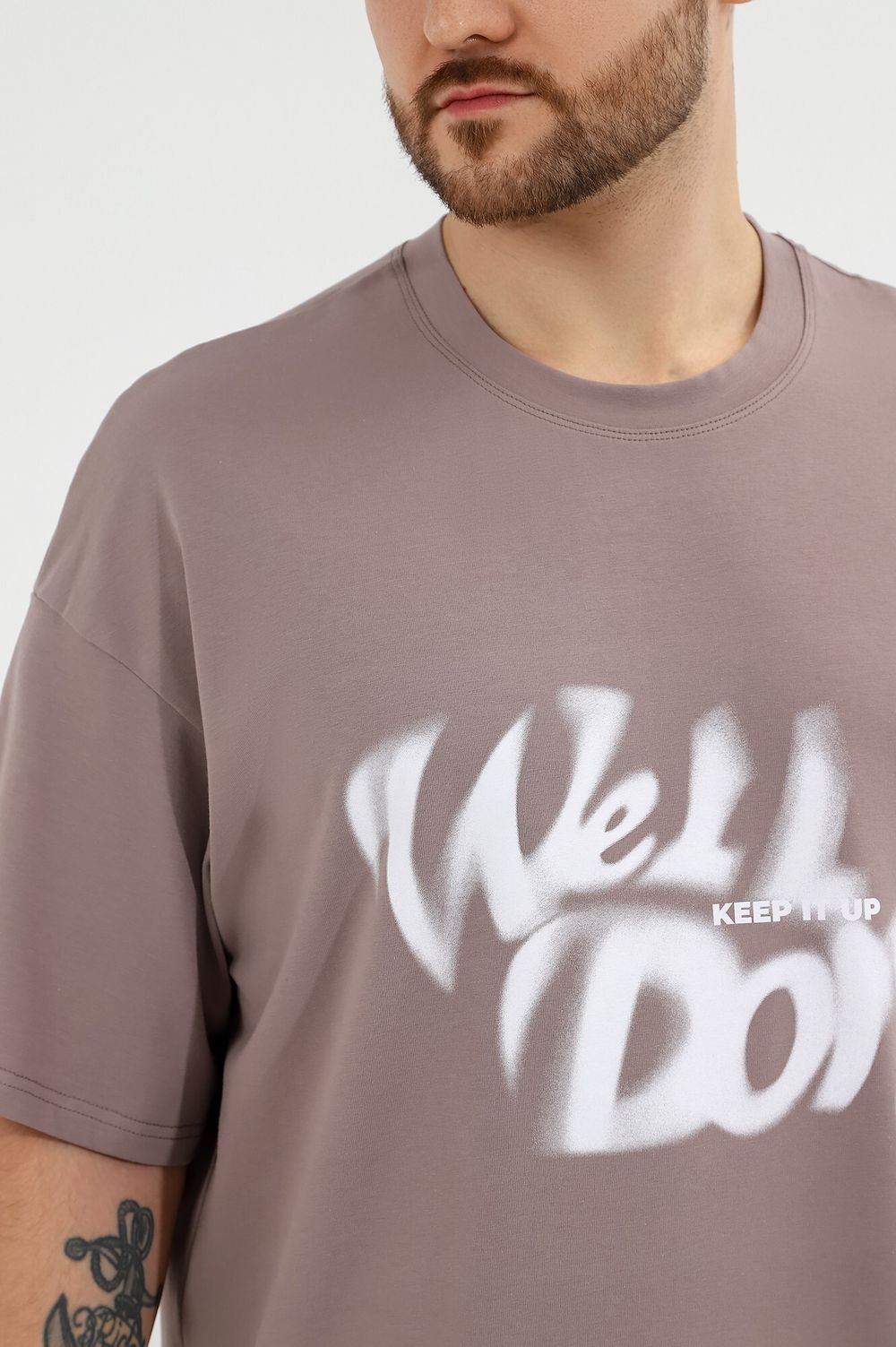 Фуфайка (футболка) мужская Леон-4 Виотекс БЕЖЕВЫЙ