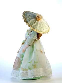 Кукла коллекционная Барышня в летнем платье с зонтиком 19 века