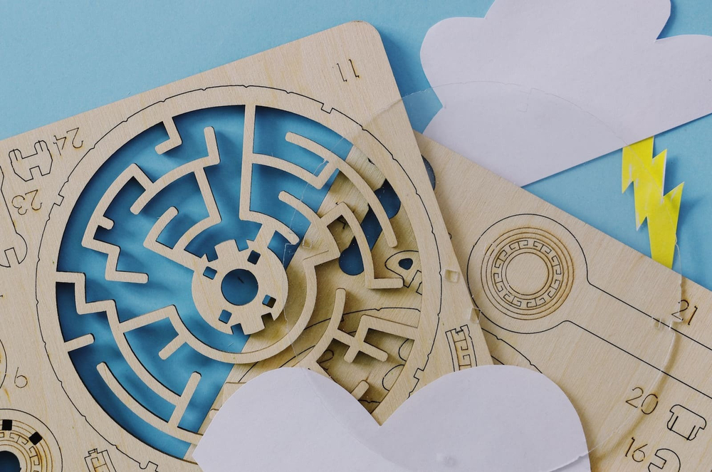 Головоломка-лабиринт "Клубок Ариадны" (UNIWOOD) - Деревянный конструктор, сборная модель, 3d пазл