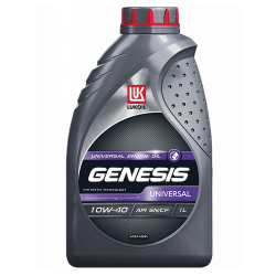 Масло моторное полусинтетич, 10W40, Лукойл, Genesis Universal, 1 л, 3148644