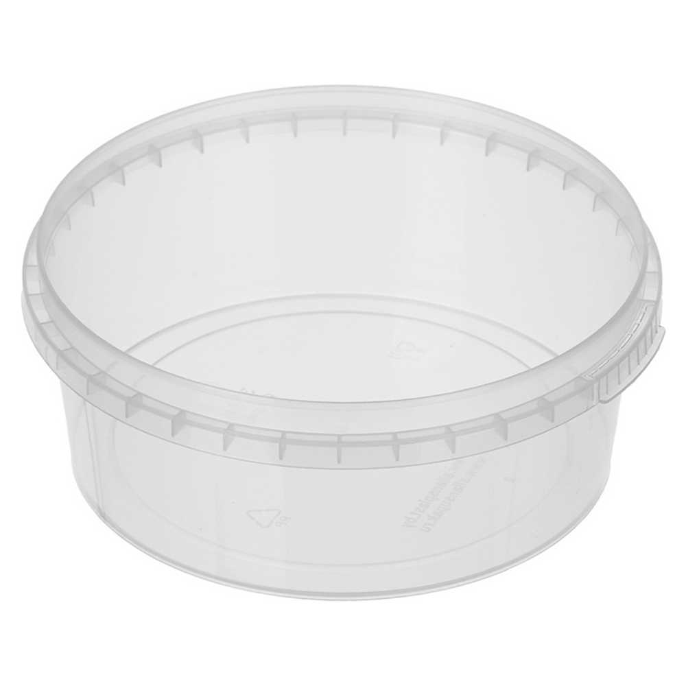 Пресс банка 400мл. d-122, круглая с крышкой. 200шт/упак (ИН-Пласт)