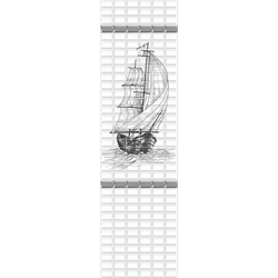 Панель ПВХ фотопечать Белый парус узор 2700х250мм