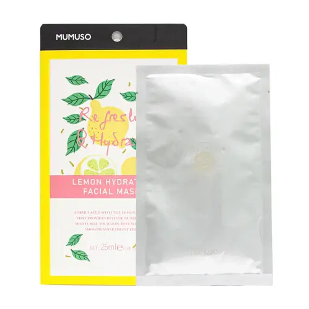 Лимонная увлажняющая маска для лица Mumuso с экстрактом лимона