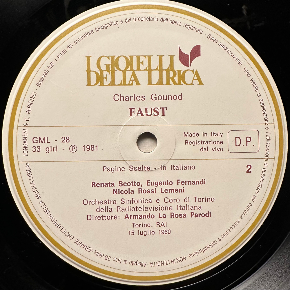Гуно- Фауст (Избранные страницы - на итальянском языке) Италия 1981г.