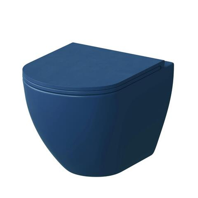 Унитаз подвесной Grossman Санфаянс GR-4455BLMS Безободковый с тонкой крышкой