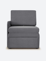 Кресло-кровать "Миник" с правым подлокотником, под правую руку, велюр Desert Light Grey