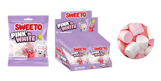 Маршмеллоу SWEETO Розовое и белое 60г*12шт