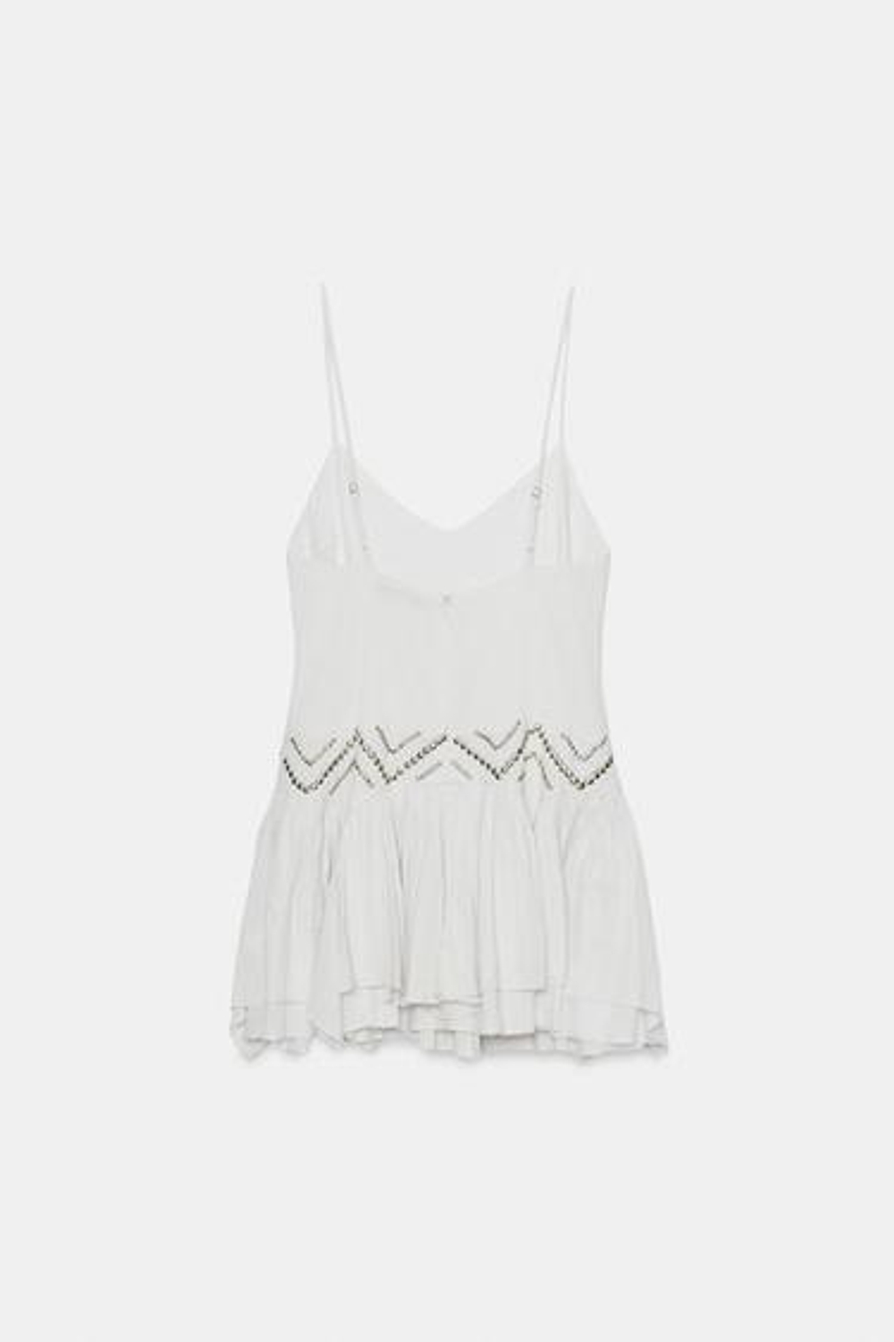 ZARA ПЛАТЬЕ С ЗАКЛЕПКАМИ И ВОЛАНАМИ, ГОЛУБОЙ