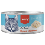 Wanpy Cat Консервы для кошек "Курица с лососем" 95 г