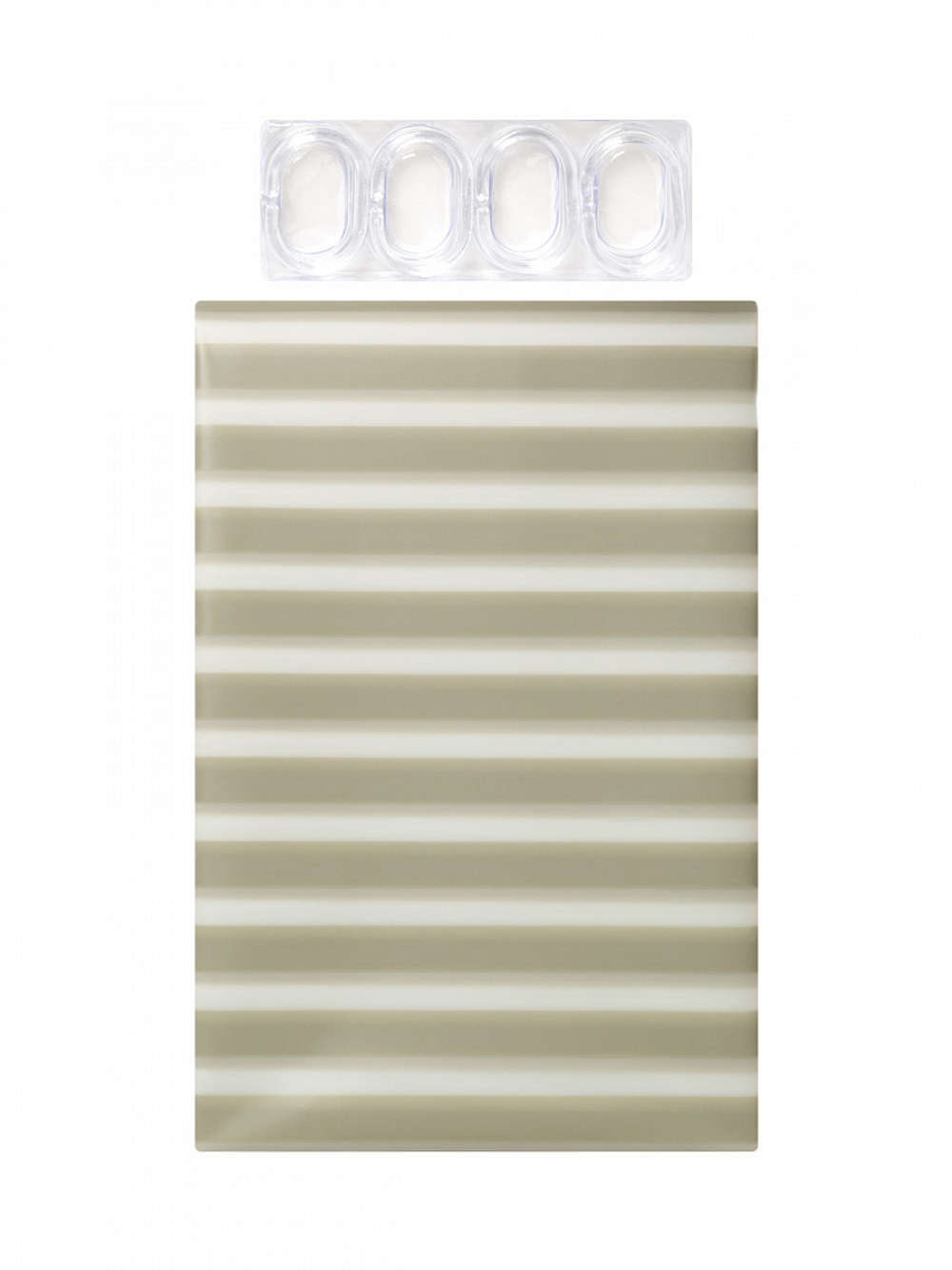 Шторка для ванной DeNASTIA mat stripe 180x200 ПЕВА, бежевый