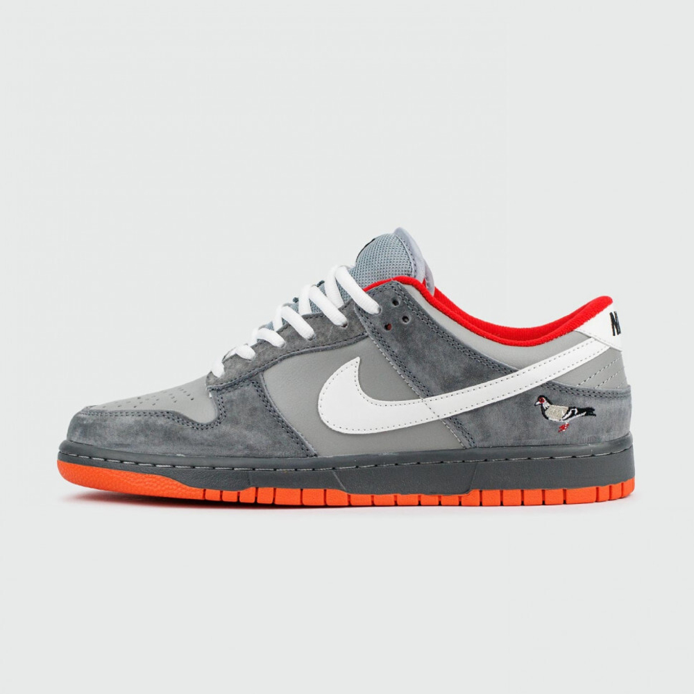кроссовки Nike Dunk Low Grey / White / Red Ftwr.