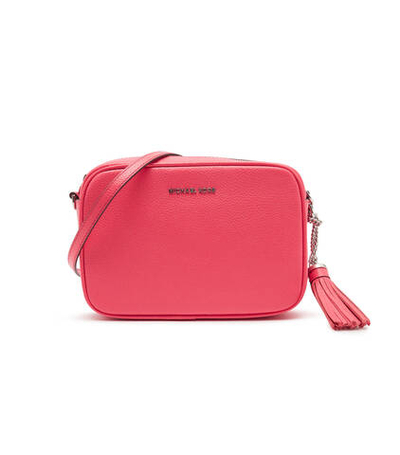 Кожаная сумка-мессенджер GINNY Michael Kors - малиновый(32F7SGNM8L)