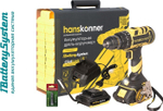 Дрель-шуруповерт аккумуляторная HANSKONNER HCD1865I