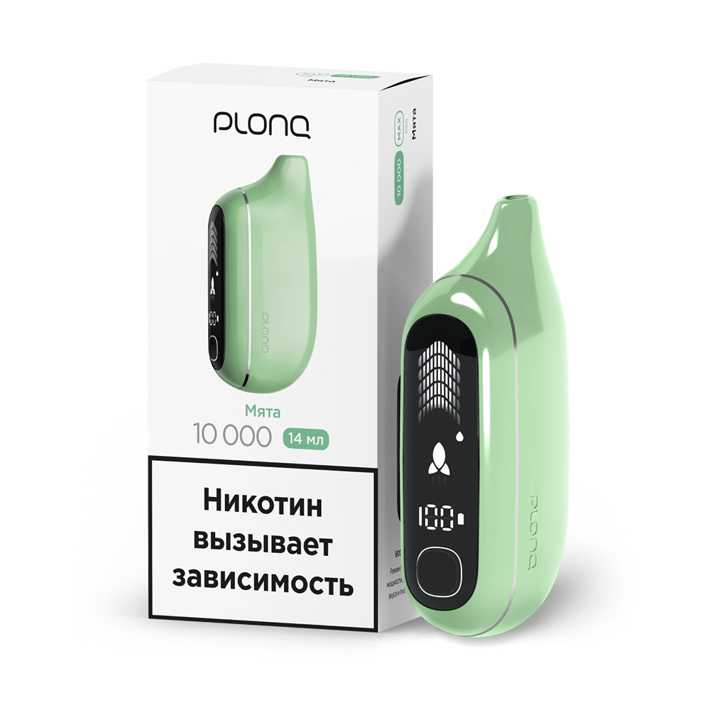Одноразовая электронная сигарета Plonq MAX PRO - Мята (10000 затяжек) Одноразовая электронная сигарета Plonq MAX PRO - Мята (10000 затяжек)