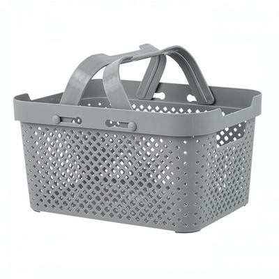 Корзина для хранения с ручками Plast Team Stockholm, 5 л серый шторм