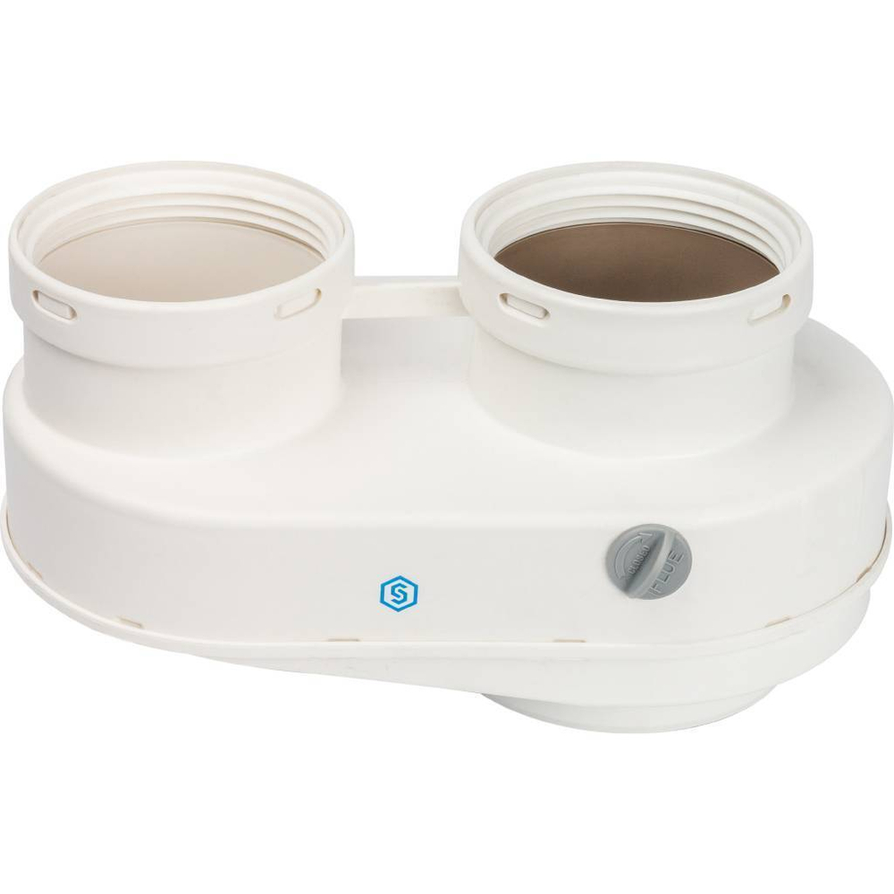 STOUT Элемент дымохода Ø80/80 адаптер для подкл. разд. труб (совместимый  Bosch (фланец ) PP-Ryton