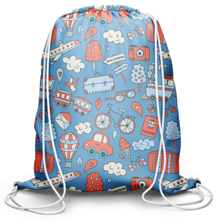 Мешок для обуви В отпуск (голубой)