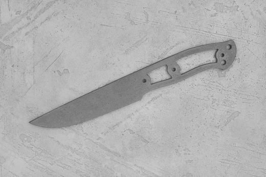 Заготовка для ножа, сталь 8Cr14MoV 4,1мм. Модель "Универсал-I" с клинком 125мм, ТО 61-62HRC