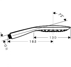 Ручной душ 26550400 Raindance Select E 150 3jet, белый/хром