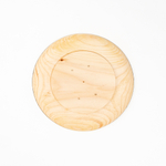 Деревянная плоская тарелка из древесины сибирского кедра. T203