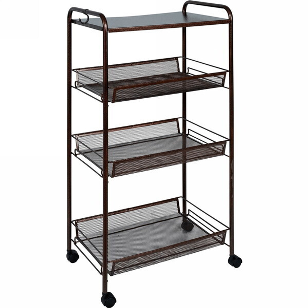 Этажерка 4х-секционная «Ладья 34КС», цвет медный антик, 45*30*80см