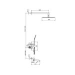 Душевая система 35к G7107 GAPPO лейка "Тропический душ" встраиваемая ХРОМ