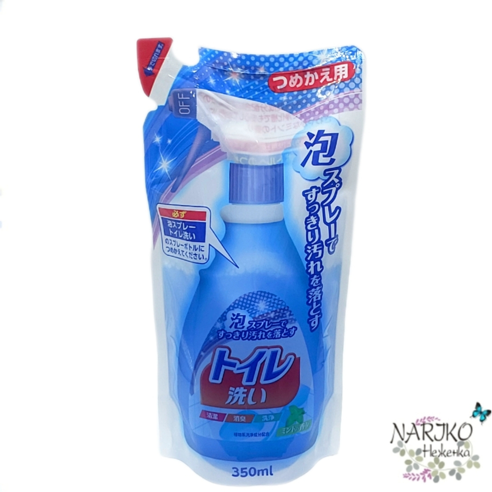 Чистящая спрей-пена для туалета NIHON Foam spray toilet, мягкая упаковка 350 мл.