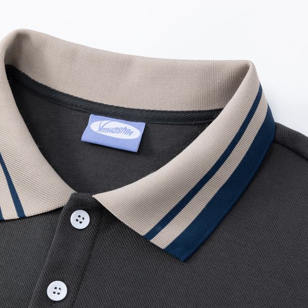 Поло графитовый/серый/синий - фото 3