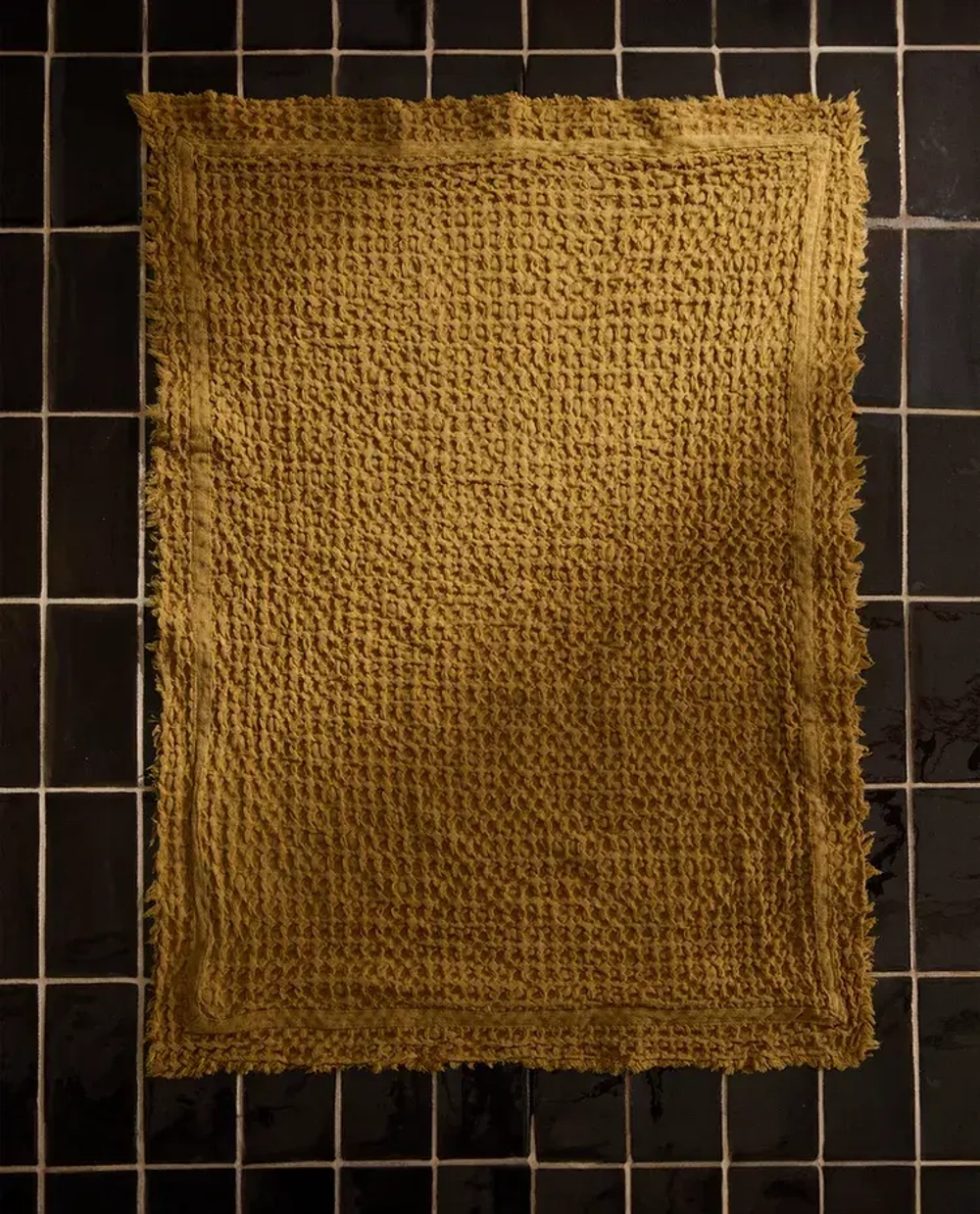 ZARA HOME ХЛОПКОВЫЙ КОВРИК ДЛЯ ВАННОЙ, ГОРЧИЧНЫЙ