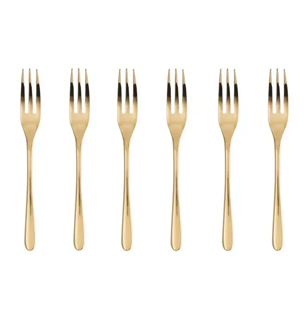 Sambonet - Набор из 6 вилок Taste PVD Gold / артикул   52553GA5  / GTIN 8014808166716