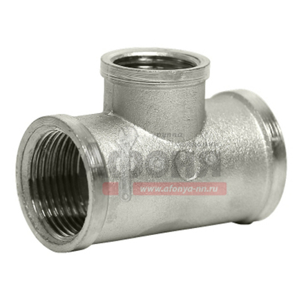 Тройник 3/4'' - 1/2'' - 3/4'' вн/вн/вн VRT® никель