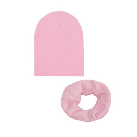 Комплект (шарф+шапка) розовый