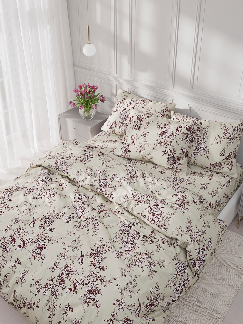 Простынь Сказка "Райский сад" 150х215 см, лён