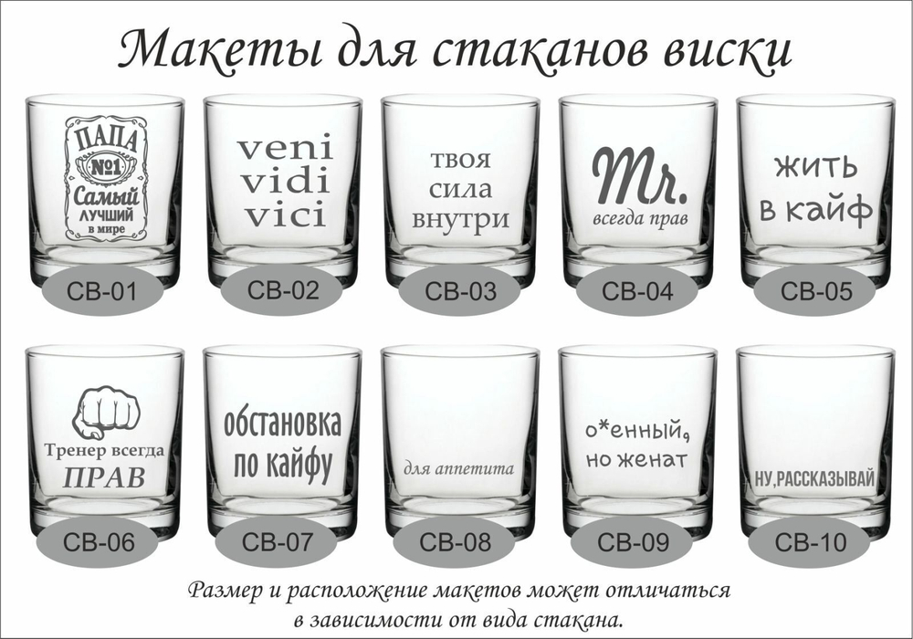 макеты для стаканов виски