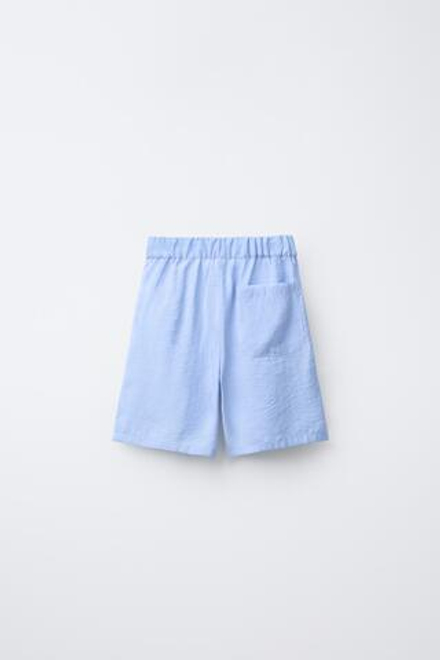ZARA ШОРТЫ-БЕРМУДЫ ИЗ МОДАЛА, СИНИЙ