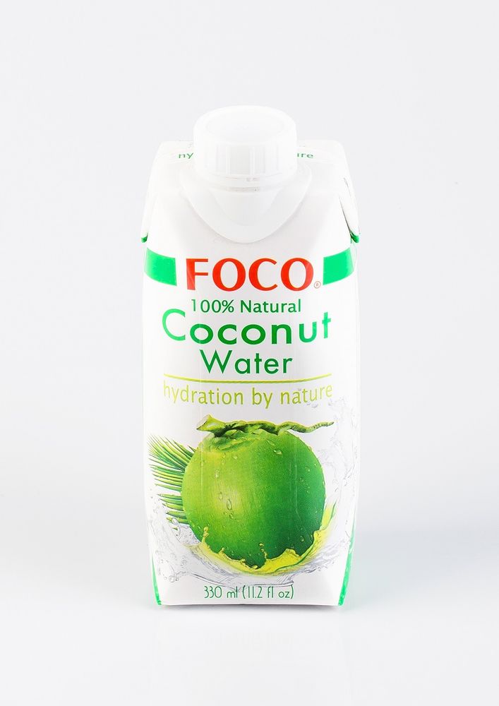 Органическая Кокосовая вода (без сахара) FOCO Organic Coconut Water 330 мл