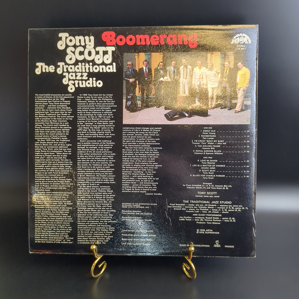 LP Jony Scott - Boomerang. Джаз. Виниловая пластинка 12 дюймов. Sepraphon Чехословакия 1978 год