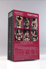 Комплект портупея и наручники кожа черный S/M