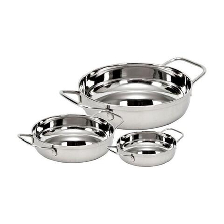 Сковорода для подачи 18 см h3 см круглая нерж. 2 ручки P.L. Proff Cuisine